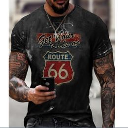 T-shirts pour hommes mode Vintage lettre imprimée à manches courtes été hommes t-shirt surdimensionné vêtements amples col rond