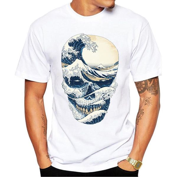 T-shirts pour hommes Mode Vintage Hommes T-Shirt Funny The Great Off Skull T-shirts imprimés à manches courtes O-Neck Tops Hipster TeesMen's Men'sMen's