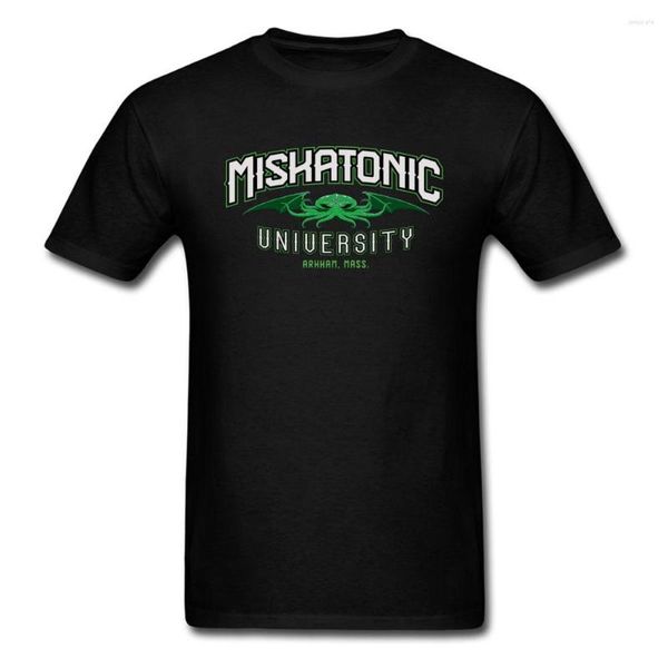 Hommes t-shirts à la mode hommes chemise Miskatonic université t-shirts col rond haut T-shirts Cthulhu manches courtes 2023 coton t-shirts pour les gars