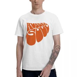 T-shirts voor heren Fashionable Rubber Soul T-shirt Pure katoen Crewneck Mens Short Sleeve Extra grote unisex Q240515