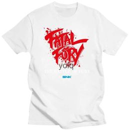 Heren T-shirts Fatal Fury Snk Neo Geo Vector Basic Katoenen T-shirt met korte mouwenyolq