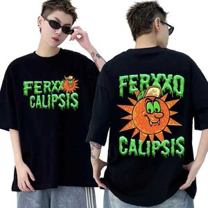 T-shirts masculins Feid Ferxxo Ferxxocalipsis Tour 2024 T-shirt graphique Hip Hop Fashion Clothing Unisexe 100% Cotton Extra Large Q240515