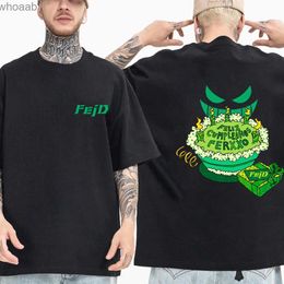 T-shirts hommes Feliz Cumpleanos Ferxxo 2023 Tour T-shirt Femmes Hommes Feliz Feid T-shirt Coton Hip Hop Feid Nitro Jam Tour T-shirts Streetwear 240130