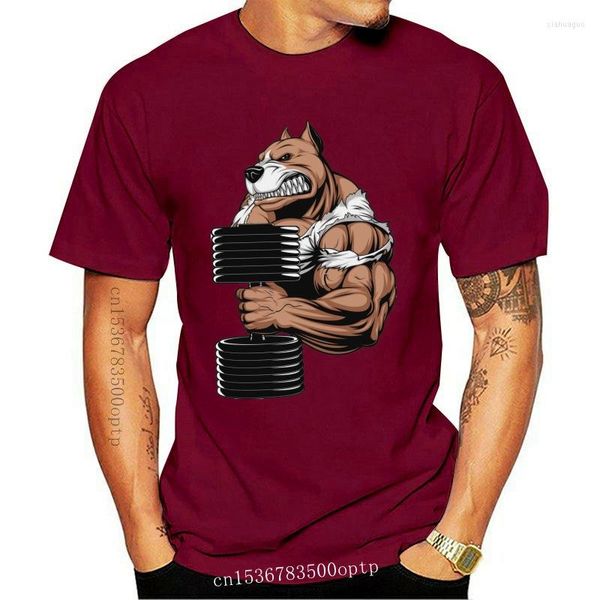 Camisetas para hombre Ferocious Pitbull Working Out Men Tee para hombre Boy Shirt