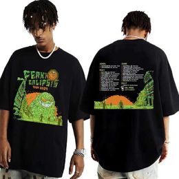 T-shirts masculins Ferxxocalipsis Tour 2024 Feid Ferxxo Album graphique T-shirt Summer Mens Hip Hop Street Clothing Unisexe HARAJUKU Gothic T-shirt Q240521