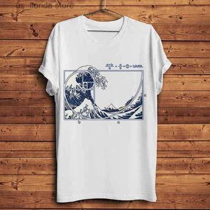 T-shirts hommes Fibonacci séquence dans la grande vague de Kanagawa t-shirt homme nouveau blanc court slve hommes t-shirt décontracté unisexe gk strtwear G1222 Y240402