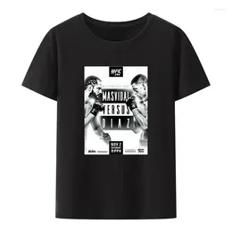 Mannen T-shirts Vechten Casual Nate Diaz Print Shirt Worstelaar Winnaar Cool Tops Y2k Kleding Zomer Humor Street Fashion camisetas