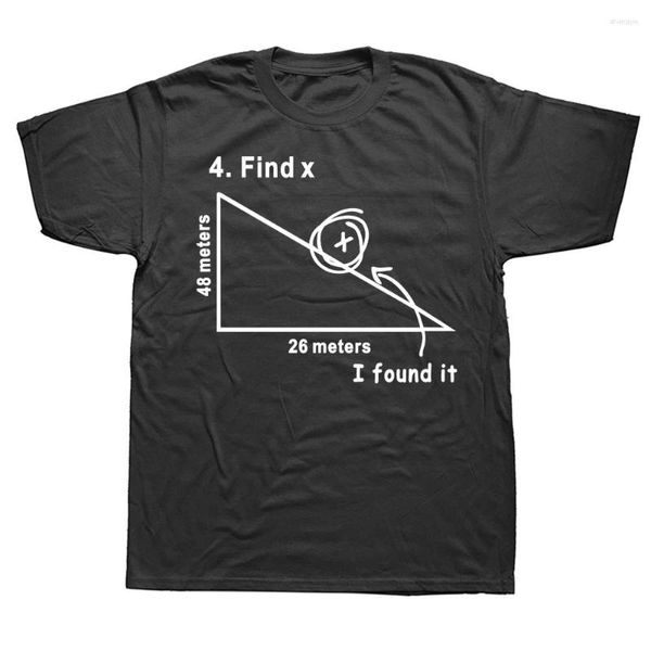 T-shirts pour hommes Find Variable X Math Teacher Funny Shirt Male Short Sleeve Printed Cartoon Streetwear Birthday Gifts T-shirt Mens Clothing