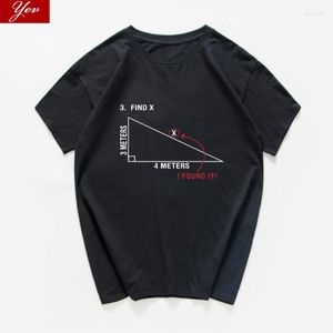 T-shirts pour hommes trouver X drôle chemise hommes coton Homme graphique maths t-shirt marque décontracté Cool Streetwear hommes t-shirts Harajuku vêtements