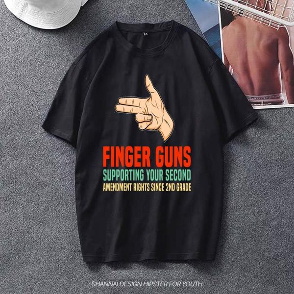 T-shirts pour hommes Pistolet à doigt Pew Rights Idée cadeau unisexe Tri Blend 2023 Taille de la mode Chemise Hauts T-shirts