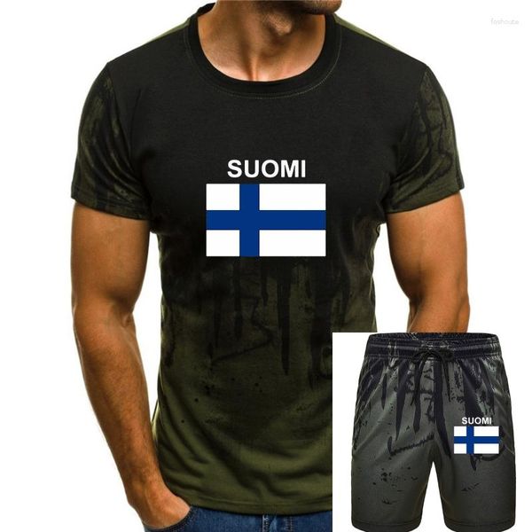 Camisetas para hombre, camiseta del equipo nacional de Finlandia para hombre, camisetas de algodón, ropa deportiva para reuniones, camisetas deportivas, banderas de países FIN FI