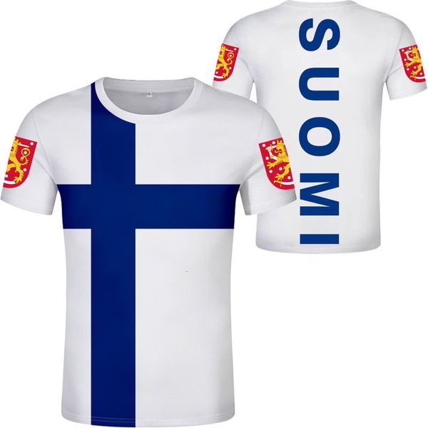 T-shirts pour hommes Finland Youth Student Diy Free Custom Name Number T Shirt Nation Flag Finlandais Suomi College Country Print Po Clothes 230728