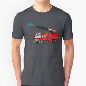 T-shirts pour hommes Fire Fighter Truck Kids Art | Chemise de camion de pompier pour tout-petits garçons mode d'été décontracté coton col rond