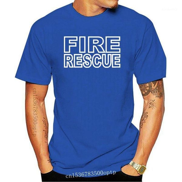 Camisetas para hombres Fire Rescue Bombero Oficial Bomberos Gear Camiseta Hombres Moda Hipster Tops Camisetas de manga corta