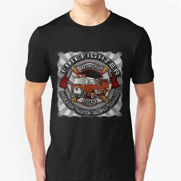 T-shirts pour hommes pompier honneur T-Shirt à manches courtes Harajuku Hip-Hop T-Shirt hauts pompiers cadeaux pompiers pompiers