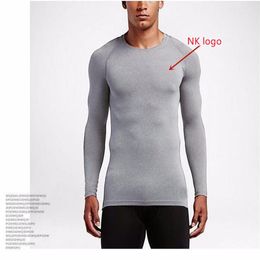 T-shirts pour hommes fitness t-shirt à manches longues compression extérieure vêtements à séchage rapide en cours d'exécution t-shirts d'entraînement de basket-ball sport 198g
