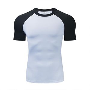 T-shirts voor heren Fitness Men Shirts Snel droog T-shirt Elastische sport panty's T-shirt Gym Running Tops Short Sleeve Tees Blouses Jersey Camiso