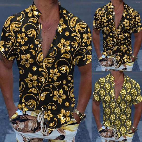 Camisetas para hombre, camisa ajustada, disfraz de muñeco Ken, informal, de manga corta, para primavera y verano, cuello vuelto, estampado 3D, Top, blusa, corbata