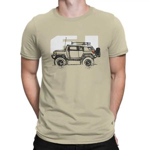 T-shirts voor heren FJ Off-road Heren T-shirt Katoen Hipster T-shirt Crewneck Cruiser T-shirt Korte mouwen Topprint Q240517
