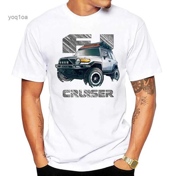 Camisetas para hombres FJ Verano Camiseta divertida para hombres Mujeres FJ Cruiser 4X4 Cruiser para diseño novedoso Coches de carreras Impreso Casual Hip Hop Camiseta Tops