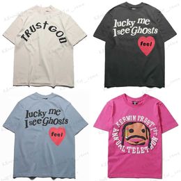 T-shirts pour hommes Mousse Lettre Impression Hommes Femmes Demi-manches T-shirt / Kid Cudi Merch Inspiré - KSG Unisexe Ultra Cotton Tee T240126