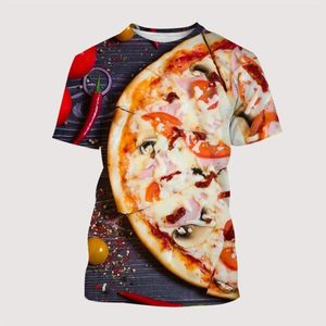 Mannen T-shirts Voedsel Bacon Pizza Grappige 3D Print T-shirts Zomer Mannen Vrouw Korte Mouw Mode Tee Streetwear Harajuku shirt Kid Tops