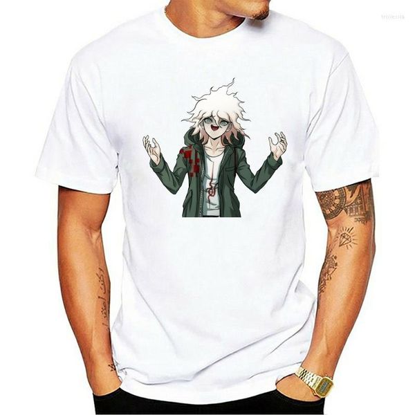 T-shirts pour hommes pour homme élégant chanceux Nagito Komaeda Danganronpa t-shirt col rond confortable coton Anime