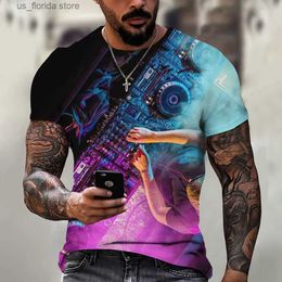 T-shirts pour hommes pour hommes T-shirt court Slve Tops DJ Singer Chemises graphiques Ts Designer de mode Vêtements O-Cou Mâle Hip Hop Vêtements Tops d'été Y240314