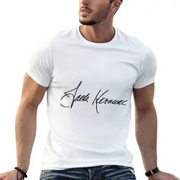 T-shirts pour hommes pour hommes femmes Signature de Jack Kerouac musique rouge foncé Vintage rétro T-Shirt imprimé animal chemise garçons hommes