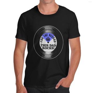T-shirts pour hommes pour les records Dad Rocks T-shirt drôle de fête des pères