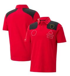 T-shirts masculins Formule 1 2023 T-shirt d'équipe Nouveau T-shirt F1 Polo Polo Motorsport Driver T-shirt Red T-shirt respirant à manches courtes SEYJ