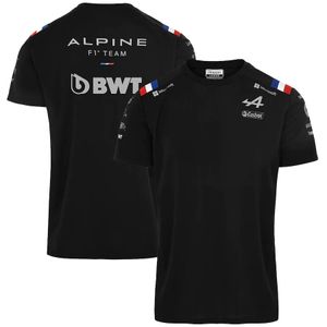 T-shirts pour hommes Formule 1 Pilote espagnol alpin Fernando Alonso T-shirt bleu à manches courtes pour fan de sports extrêmes en plein air 230620