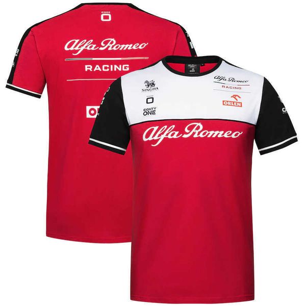 T-shirts pour hommes Formula One F1 t-shirt moto chemise Alpha Romeo équipe mode hommes Orlen Racing t-shirt enfants sport