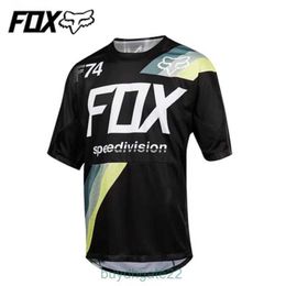 T-shirts pour hommes Fox Downhill Costume Tête Cyclisme VTT Racing Moto À Manches Courtes T-shirt À Séchage Rapide Hommes Top XLSW