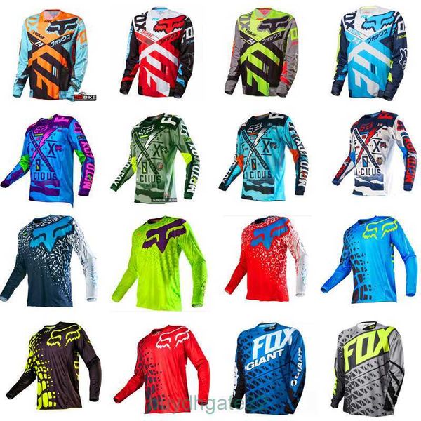 T-shirts pour hommes Fox Head Speed Subduing VTT Costume d'équitation Top Hommes Manches longues Course de cross-country T-shirt à séchage rapide Y1JB