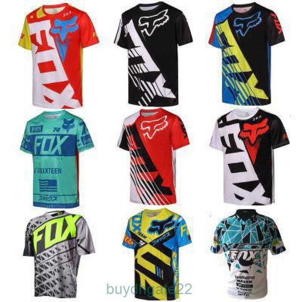 Camisetas para hombres Fox Speed Descending Mountain Bike Traje de montar Top para hombre de manga corta Camiseta de secado rápido Verano Off Road Motocicleta DMR8