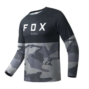 T-shirts masculins Fox Sudu Mens à manches longues à manches longues Cycling Jersey Mtb Downhill Mountain Bike Shirts Offroaddh Motorcycle Enduro Clothing H5L6