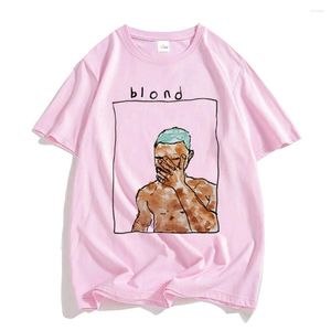 Camisetas para hombre Frank o-ocean Blond RB Music MEN Camisetas estéticas atractivas Camisetas de algodón Four Seasons High Street Manga corta