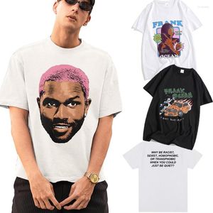 T-shirts pour hommes Frank Shirt Hommes surdimensionnés Pure Cotton Tees Blond Musique T-shirts Hip Hop Streetwear Tshirt Été Graphique Casual T-shirts Y2k