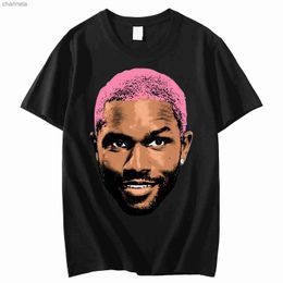 T-shirts pour hommes Frank Vintage Blond Hip Hop Pop Music Singer R B T-shirt décontracté de haute qualité 100% coton imprimé surdimensionné haut décontracté livraison gratuite T240123