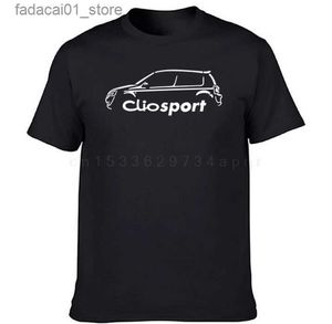 T-shirts masculins Livraison gratuite Clio Sport 182 tasses Classic Car T-shirt Mens à manches courtes 2022 Q240426