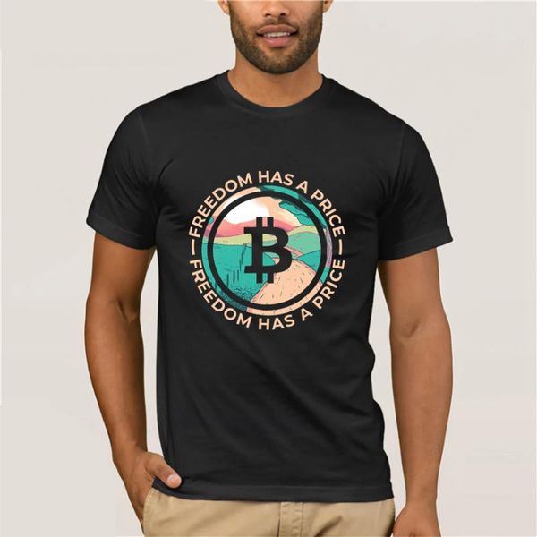 Camisetas para hombre La libertad tiene precio Camiseta BTC Circuito Criptomoneda Casual Tops de algodón para hombre Camiseta Ropa suelta RegaloHombresHombresHombres