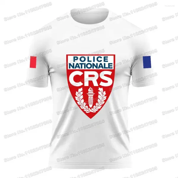 Camisetas para hombre, camisa de la policía nacional francesa, Francia CRS, ropa técnica para exteriores, camisetas de entrenamiento, camiseta MTB, ropa deportiva para correr