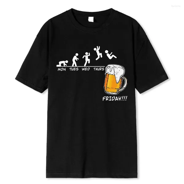 T-shirts masculins vendredi t-shirts imprimés de bière