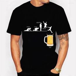 Heren t shirts vrijdag bier print crew nek t-shirt leuk patroon hiphop zomer dames streetwear ulzzang harajuku