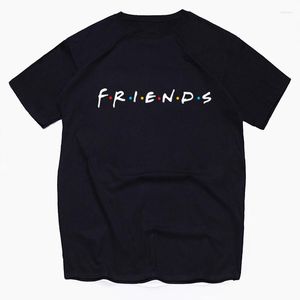Camisetas para hombre, camisetas con estampado de letras Friends, ropa de calle a la moda para programas de televisión, camiseta informal de algodón puro para hombres y mujeres, camisetas Harajuku, camisetas Unisex