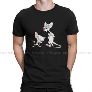 T-shirts pour hommes Amis T-shirt Pour Homme Pinky Et Le Cerveau TV Camisetas Mode T-shirt Doux Impression FluffyMen's