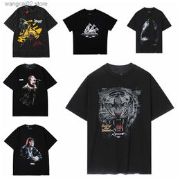T-shirts pour hommes Frog drift 23SS Vintage Streetwear Oversize Rock Band Animal Graphic Tiger Character Print Summer Tee t-shirt tops pour hommes T230621