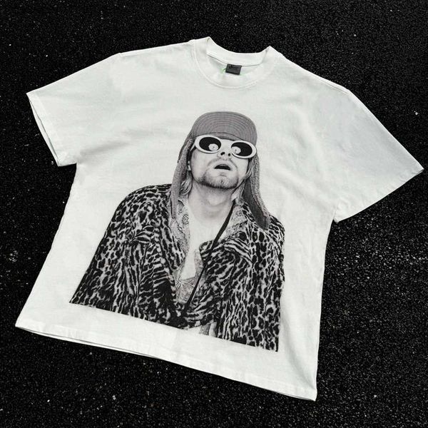 T-shirts masculins grenouille Drift Kurt Cobain Graphiques Imprimé Streetwear Fashion Vintage Vintage décontracté T-T-T-T-T-T-T-T-T-T-SORTS POUR MENQ240425