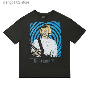 Heren T-shirts Kikker drift Streetwear Kurt Donald Cobain Rock Vintage Mode Zomer Oversized Grafisch Los t-shirt t-shirt Tee Mannen homme T230621